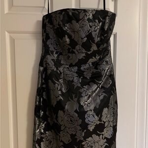 White House Black Market Strapless Floral Dress